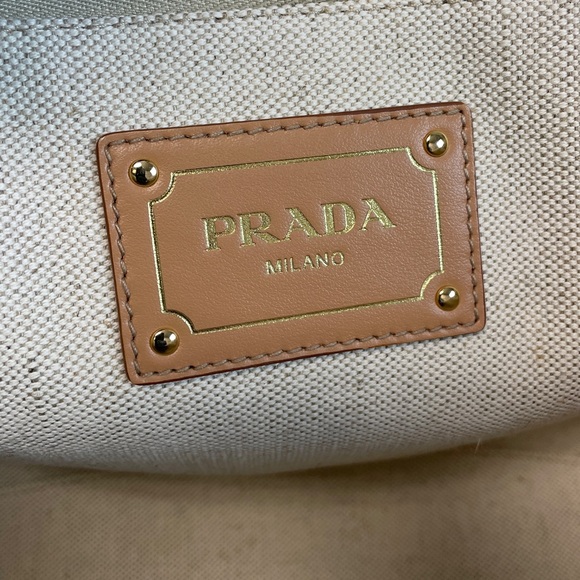 Prada Large Linen Blend Tote - Picture 6 of 10